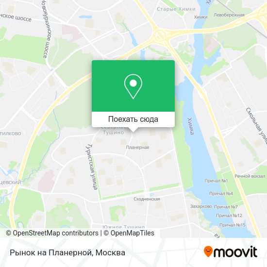 Карта Рынок на Планерной