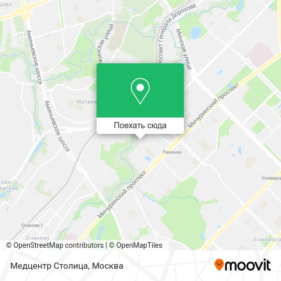 Карта Медцентр Столица