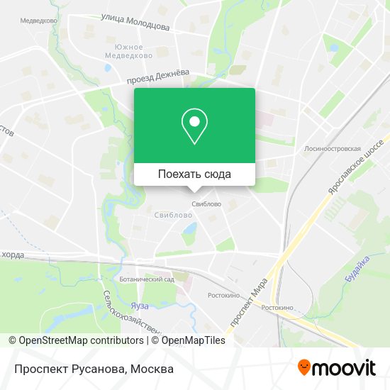 Карта Проспект Русанова
