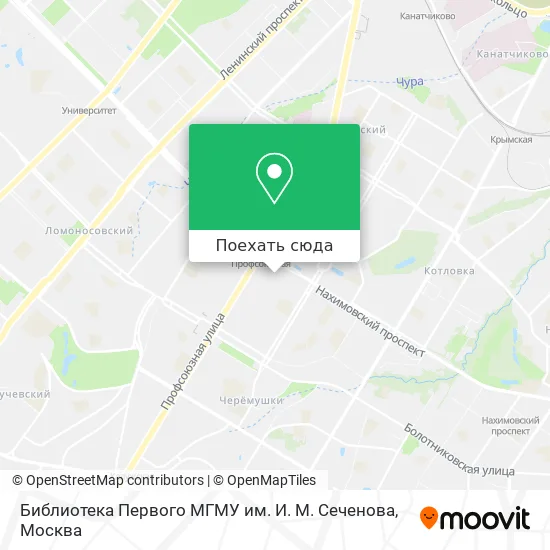 Карта Библиотека Первого МГМУ им. И. М. Сеченова