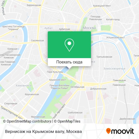 Карта Вернисаж на Крымском валу