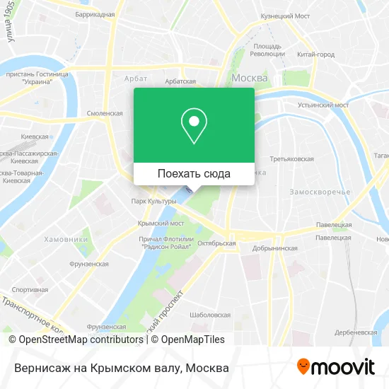 Карта Вернисаж на Крымском валу