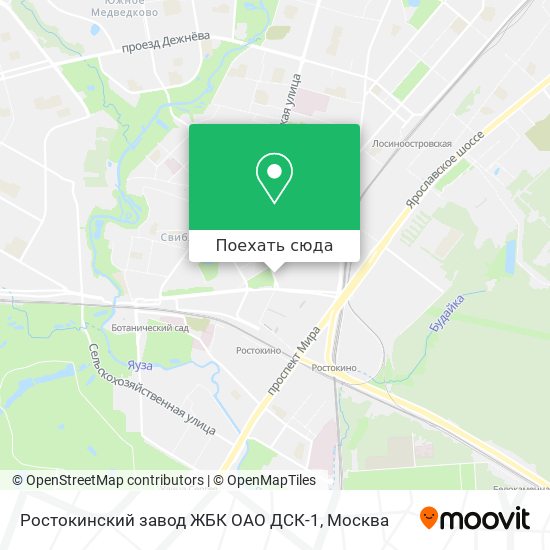 Карта Ростокинский завод ЖБК ОАО ДСК-1