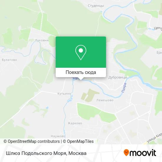 Карта Шлюз Подольского Моря