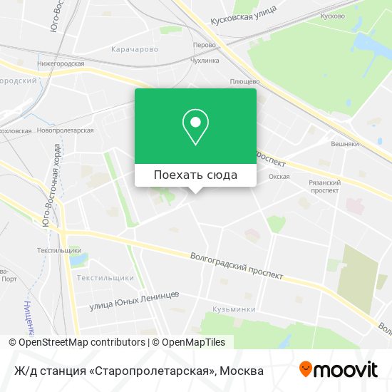 Карта Ж / д станция «Старопролетарская»
