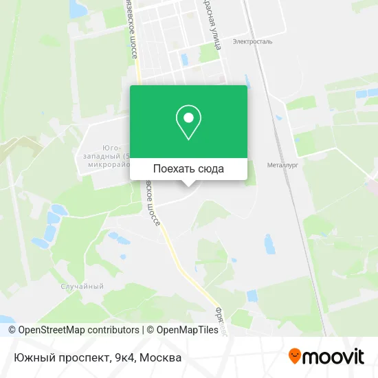 Карта Южный проспект, 9к4