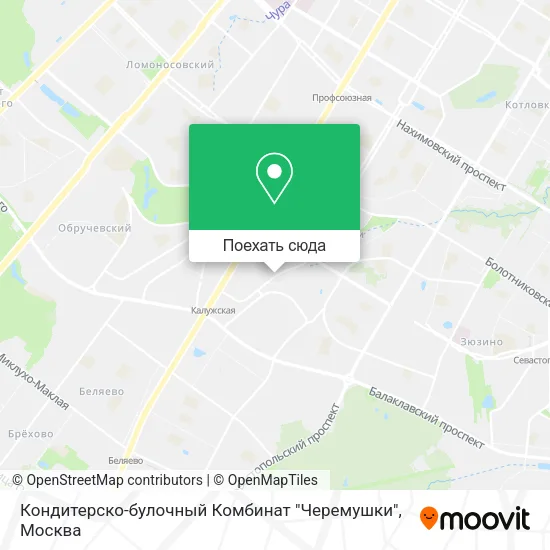 Карта Кондитерско-булочный Комбинат "Черемушки"