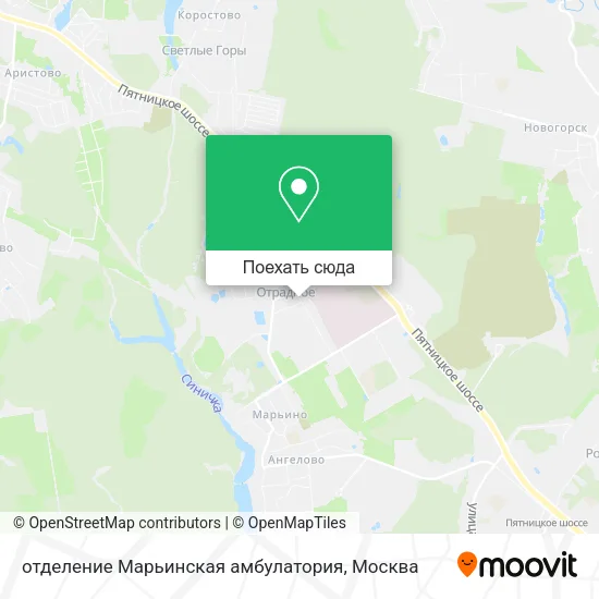Карта отделение Марьинская амбулатория