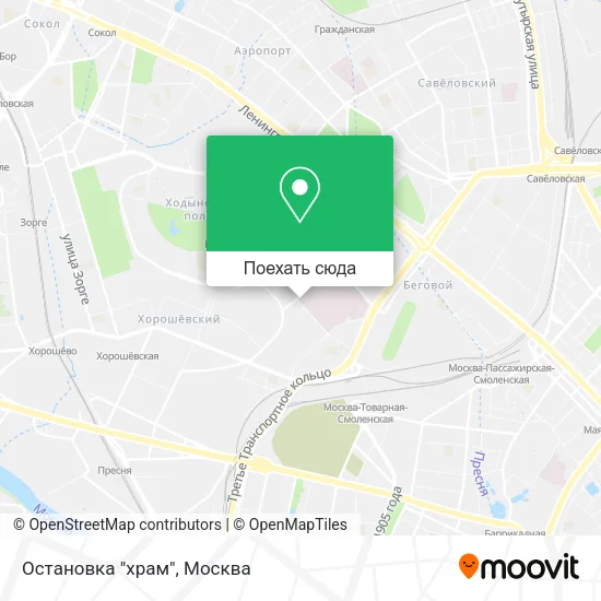 Карта Остановка "храм"