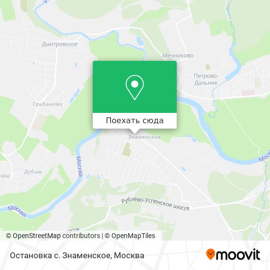 Карта Остановка с. Знаменское