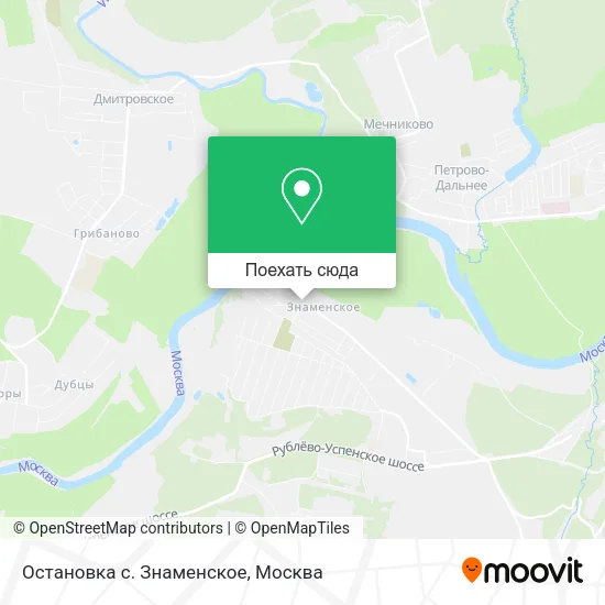 Карта Остановка с. Знаменское