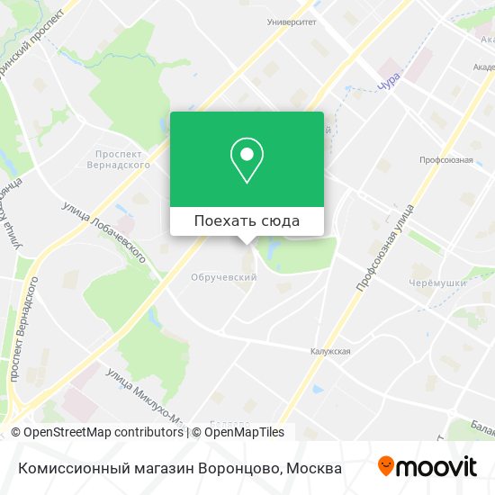 Карта Комиссионный магазин Воронцово