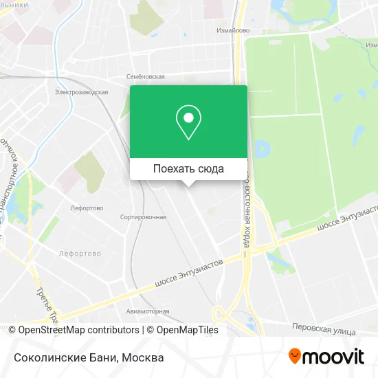 Карта Соколинские Бани