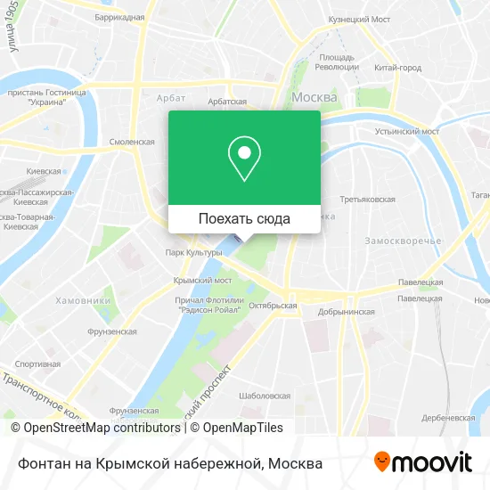 Карта Фонтан на Крымской набережной