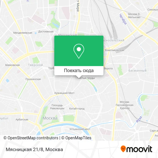 Карта Мясницкая 21/8