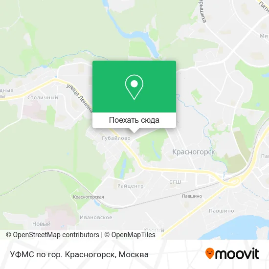 Карта УФМС по гор. Красногорск