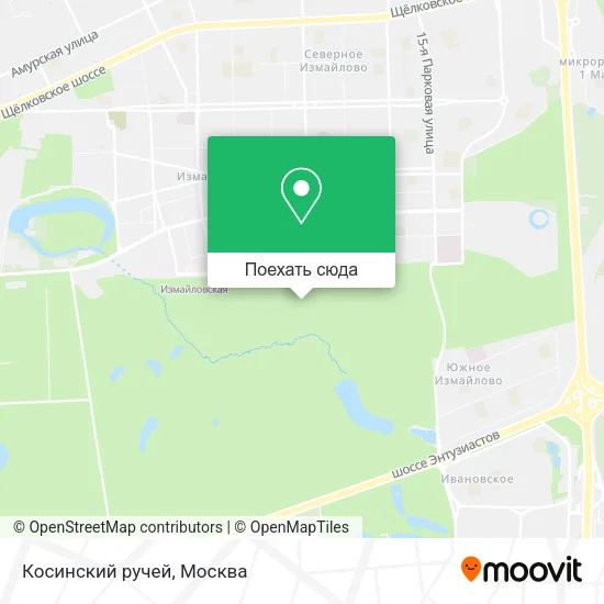 Карта Косинский ручей