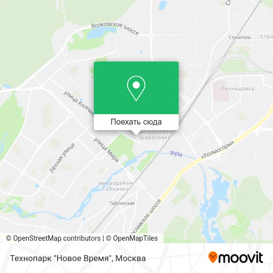 Карта Технопарк "Новое Время"