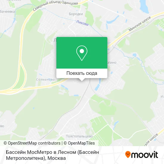 Карта Бассейн МосМетро в Лесном (Бассейн Метрополитена)