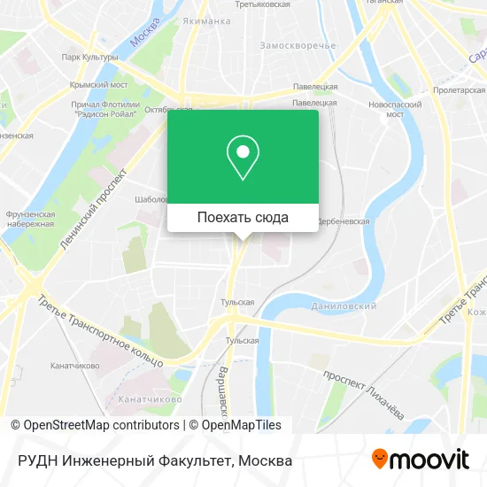 Карта РУДН Инженерный Факультет