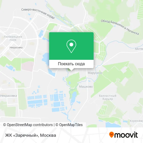 Карта ЖК «Заречный»