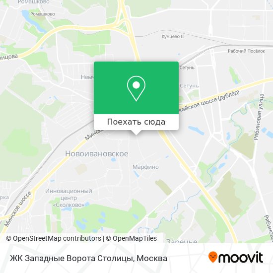 Карта ЖК Западные Ворота Столицы