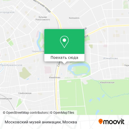 Карта Московский музей анимации