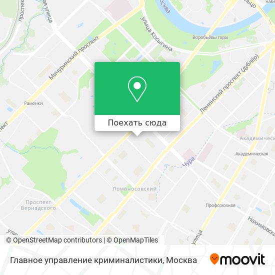 Карта Главное управление криминалистики