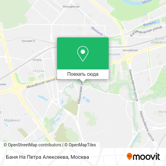 Карта Баня На Петра Алексеева