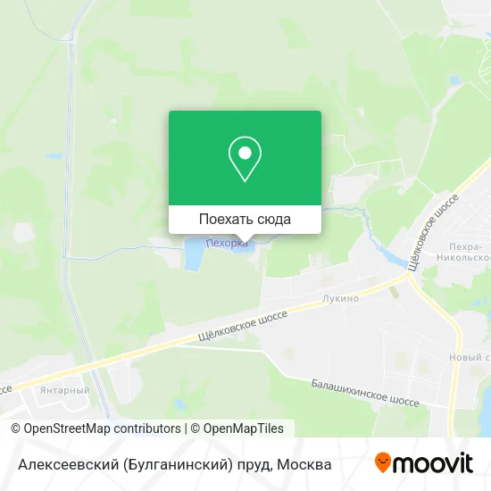 Карта Алексеевский (Булганинский) пруд