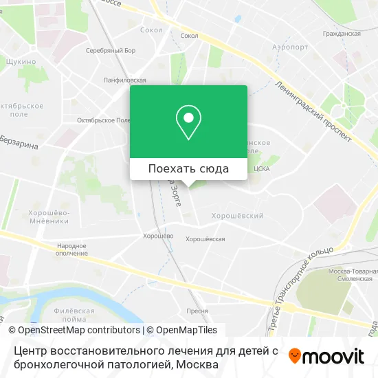 Карта Центр восстановительного лечения для детей с бронхолегочной патологией