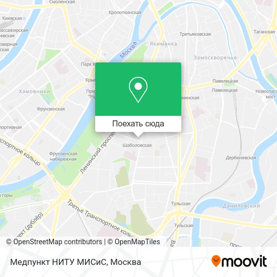 Карта Медпункт НИТУ МИСиС