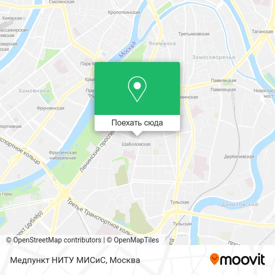Карта Медпункт НИТУ МИСиС