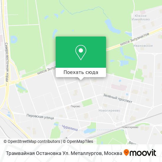 Карта Трамвайная Остановка Ул. Металлургов