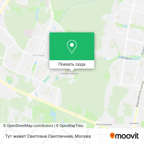 Карта Тут живет Светлана Светличная