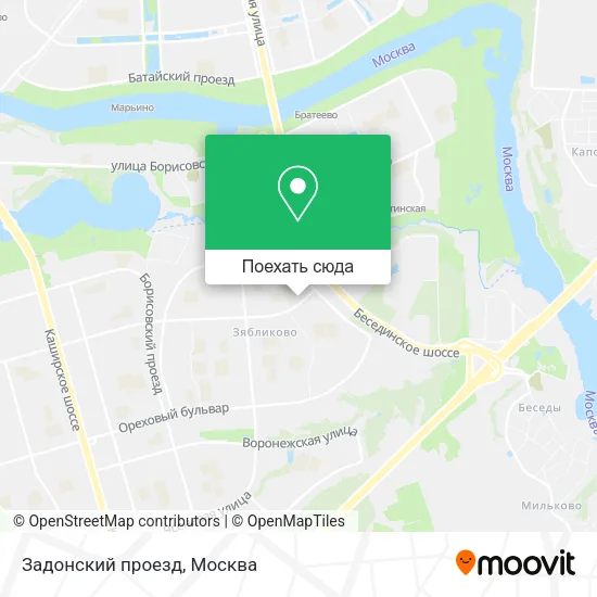 Карта Задонский проезд