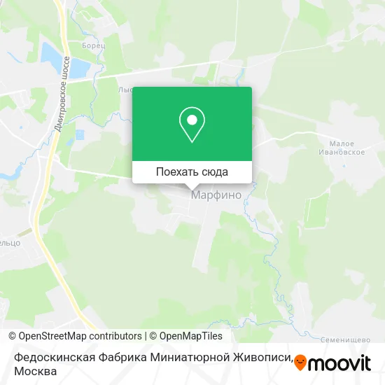 Карта Федоскинская Фабрика Миниатюрной Живописи