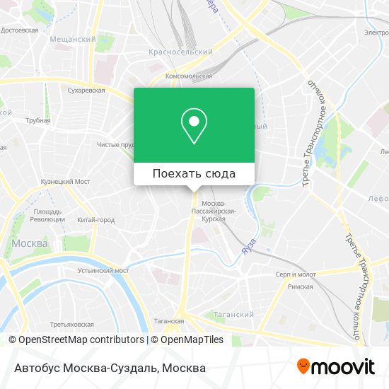 Карта Автобус Москва-Суздаль