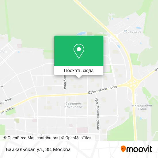 Карта Байкальская ул., 38