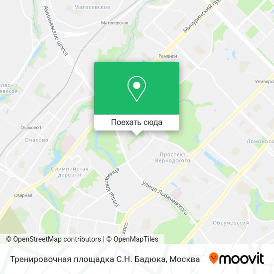 Карта Тренировочная площадка С.Н. Бадюка