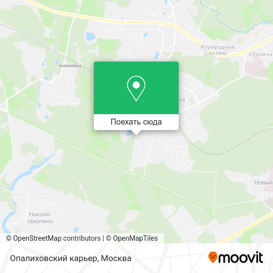 Карта Опалиховский карьер
