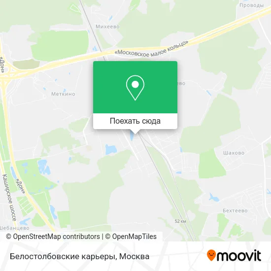 Карта Белостолбовские карьеры