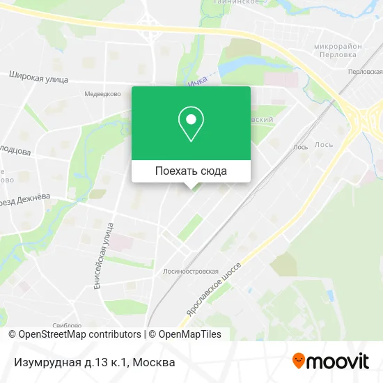 Карта Изумрудная д.13 к.1