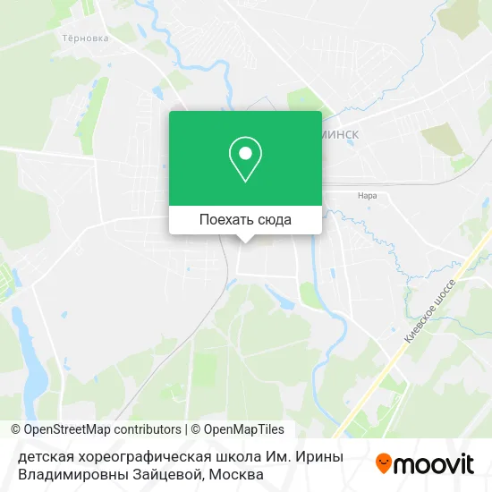 Карта детская хореографическая школа Им. Ирины Владимировны Зайцевой
