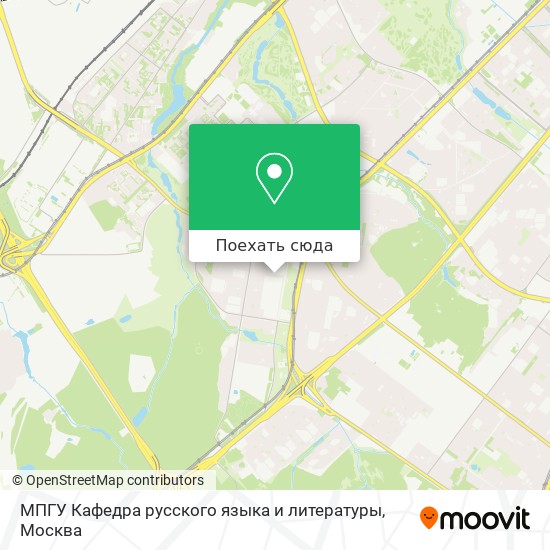 Карта МПГУ  Кафедра русского языка и литературы