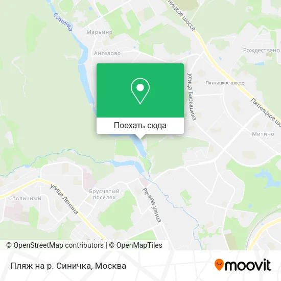 Карта Пляж на р. Синичка