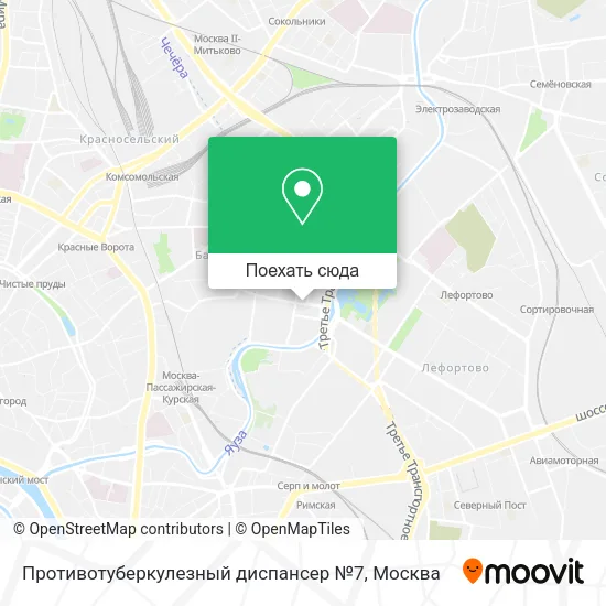 Карта Противотуберкулезный диспансер №7