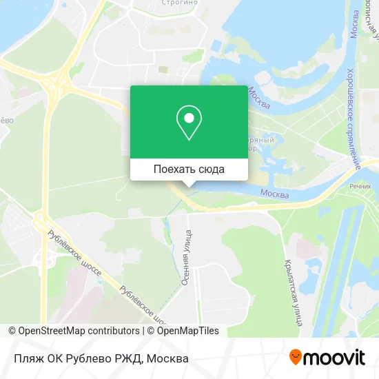 Карта Пляж ОК Рублево РЖД