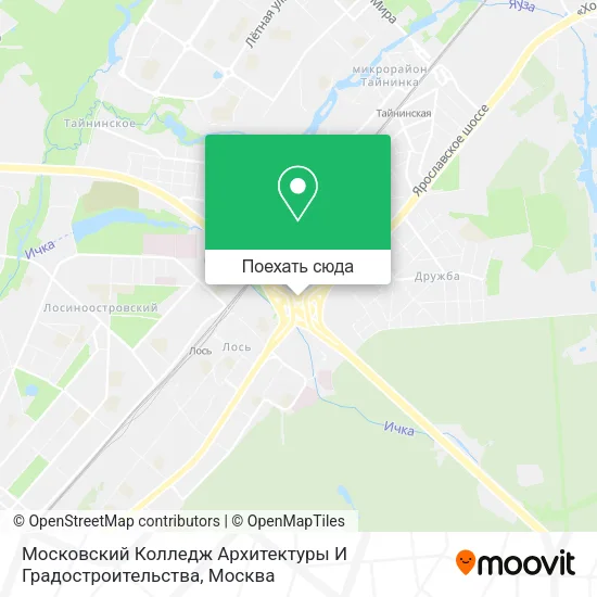 Карта Московский Колледж Архитектуры И Градостроительства