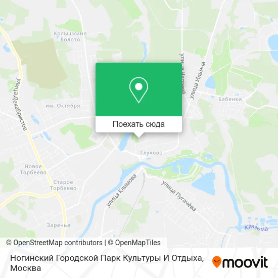 Карта Ногинский Городской Парк Культуры И Отдыха